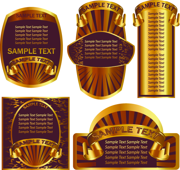 free vector Paste and wine labels vector 4